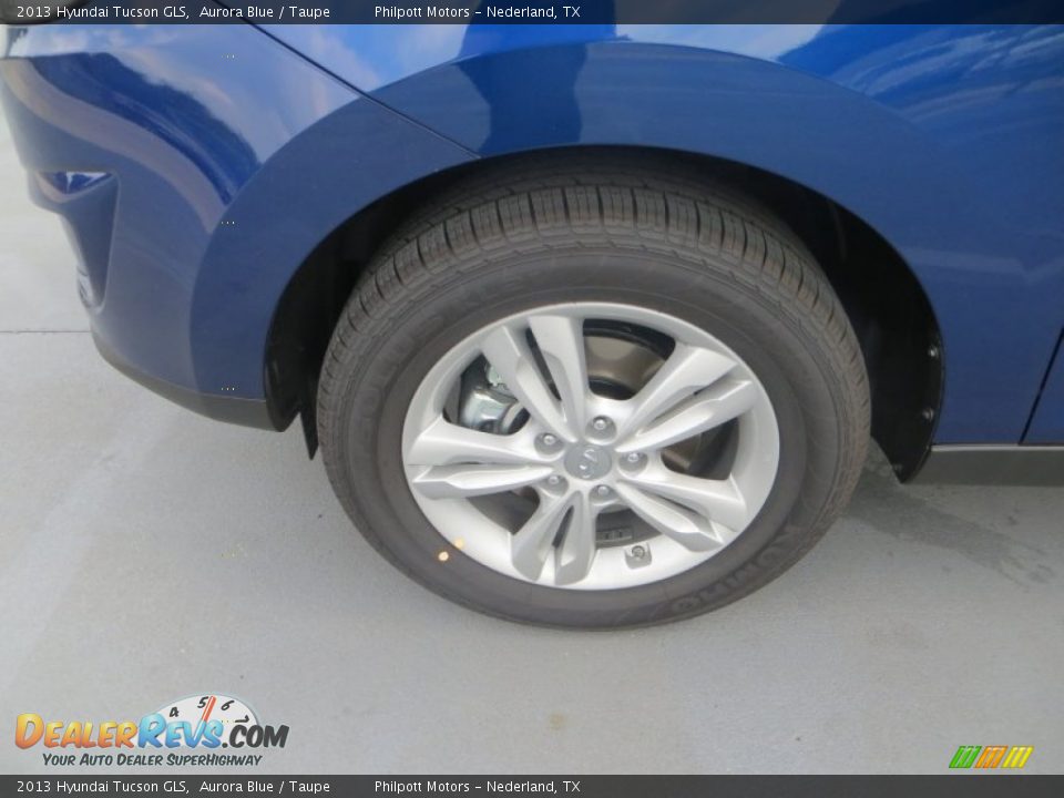 2013 Hyundai Tucson GLS Aurora Blue / Taupe Photo #13