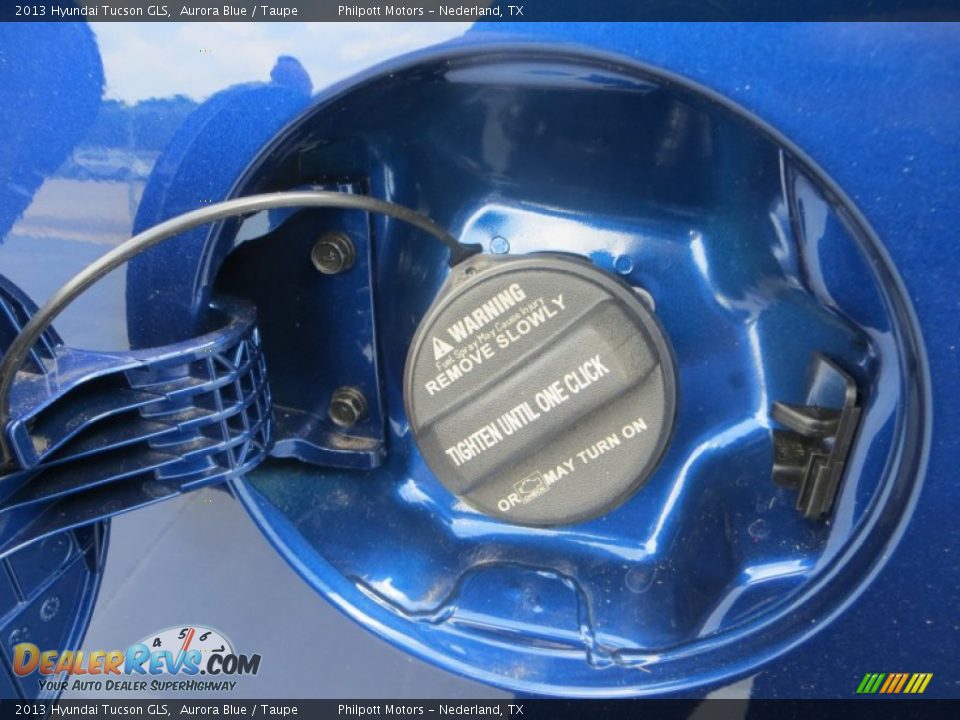 2013 Hyundai Tucson GLS Aurora Blue / Taupe Photo #14