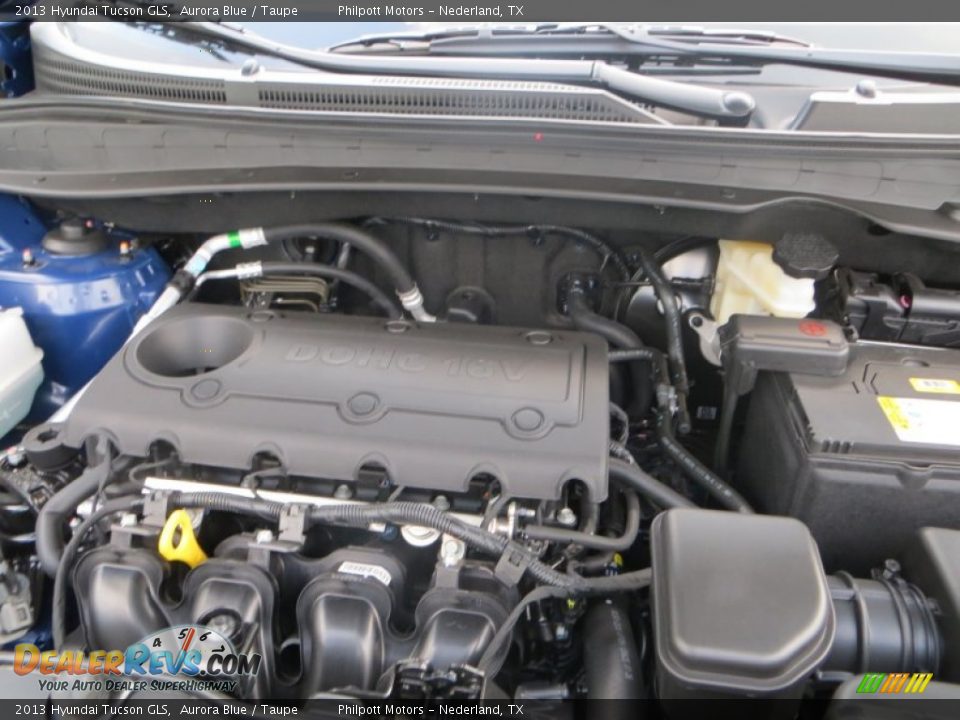 2013 Hyundai Tucson GLS Aurora Blue / Taupe Photo #16