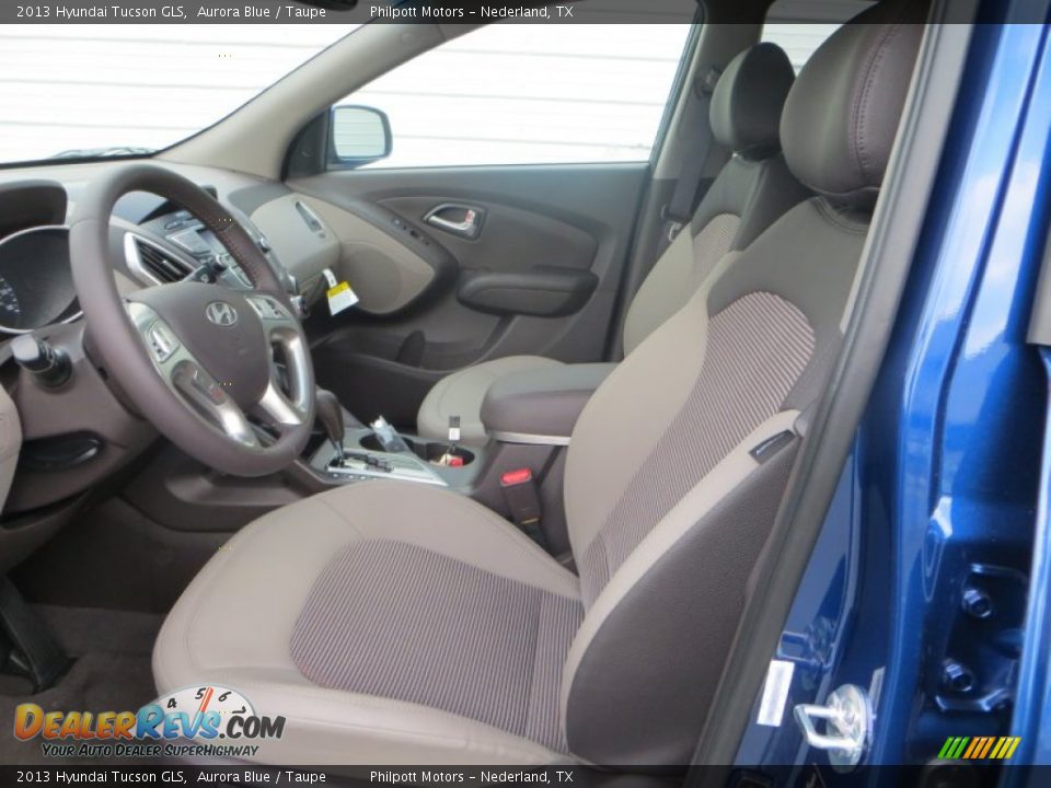2013 Hyundai Tucson GLS Aurora Blue / Taupe Photo #21