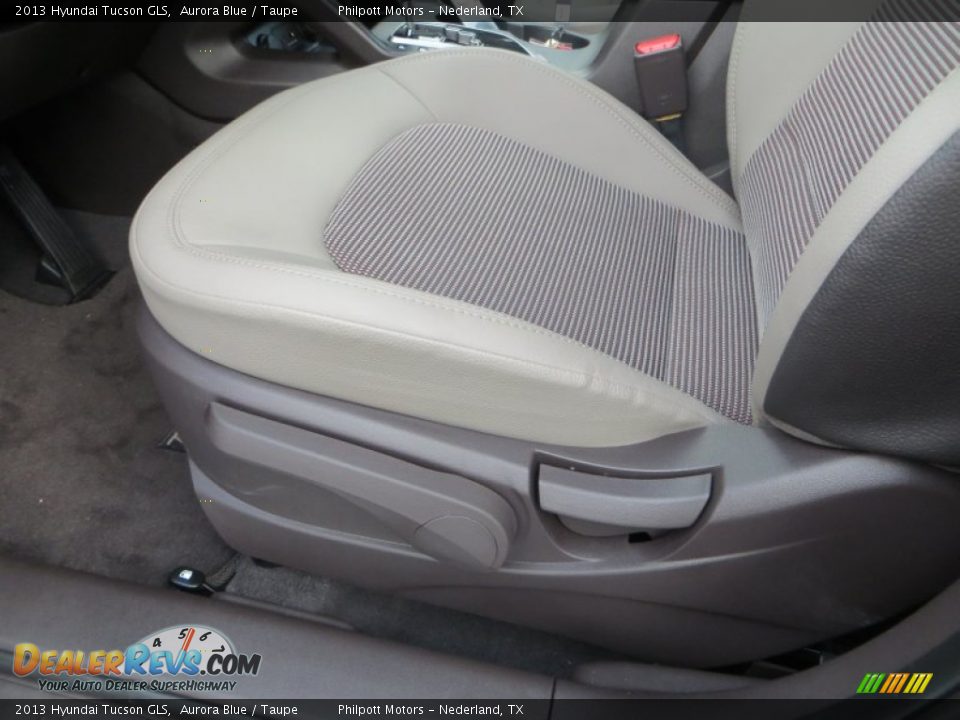 2013 Hyundai Tucson GLS Aurora Blue / Taupe Photo #22