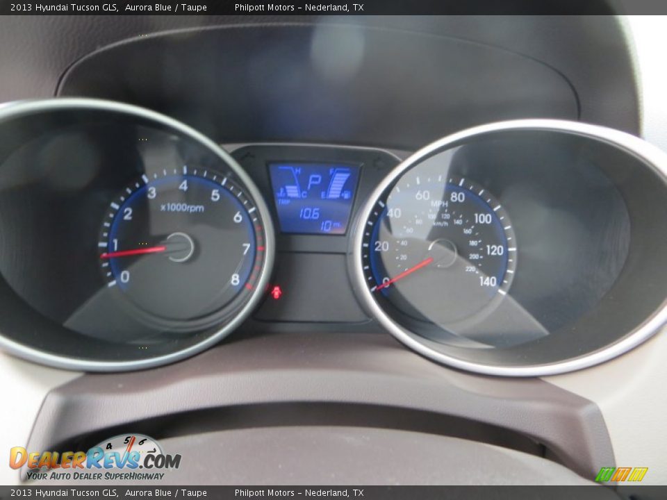 2013 Hyundai Tucson GLS Aurora Blue / Taupe Photo #26