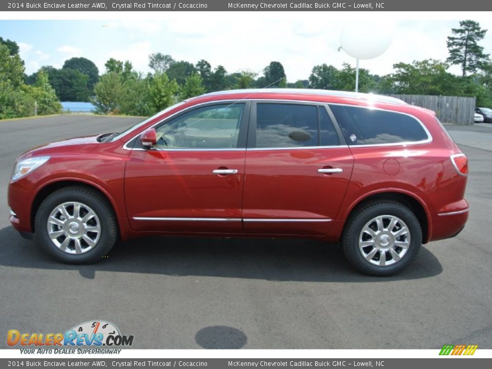 2014 Buick Enclave Leather AWD Crystal Red Tintcoat / Cocaccino Photo #3