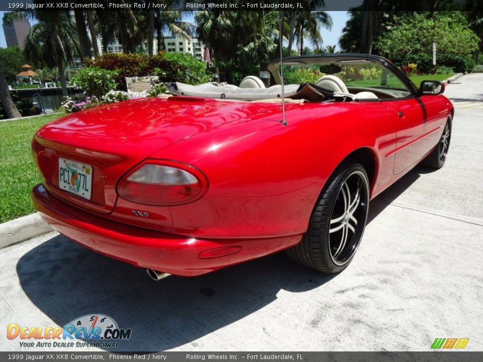 1999 Jaguar XK XK8 Convertible Phoenix Red / Ivory Photo #1