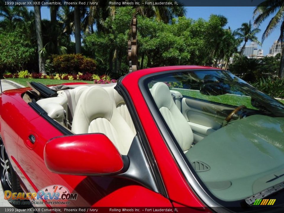 1999 Jaguar XK XK8 Convertible Phoenix Red / Ivory Photo #6