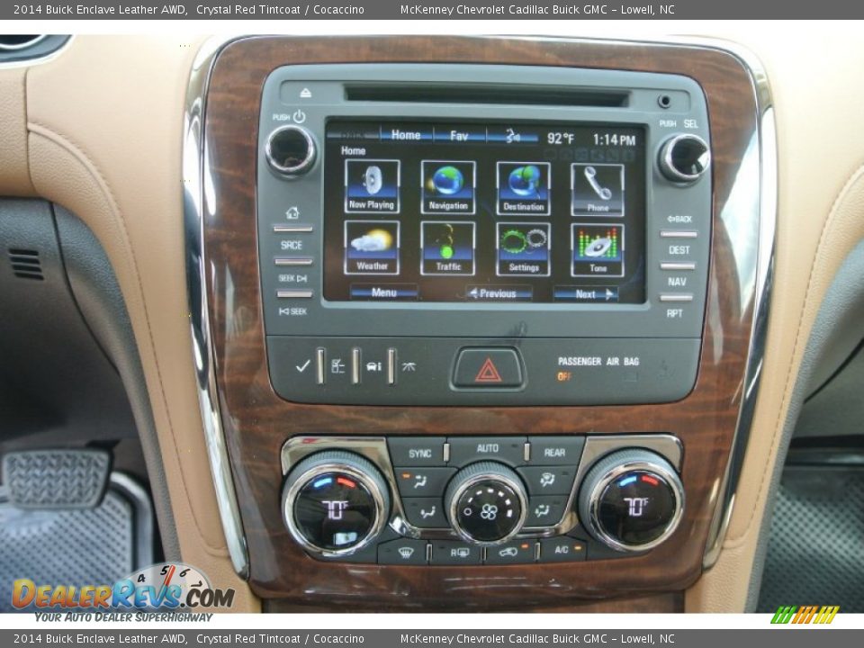 Controls of 2014 Buick Enclave Leather AWD Photo #13