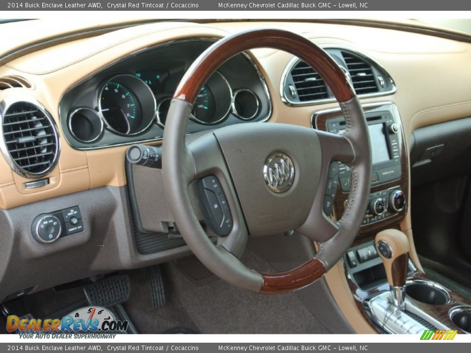 2014 Buick Enclave Leather AWD Crystal Red Tintcoat / Cocaccino Photo #23