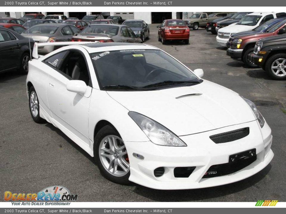 2003 Toyota Celica GT Super White / Black/Black Photo #3