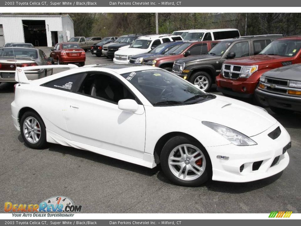 2003 Toyota Celica GT Super White / Black/Black Photo #4