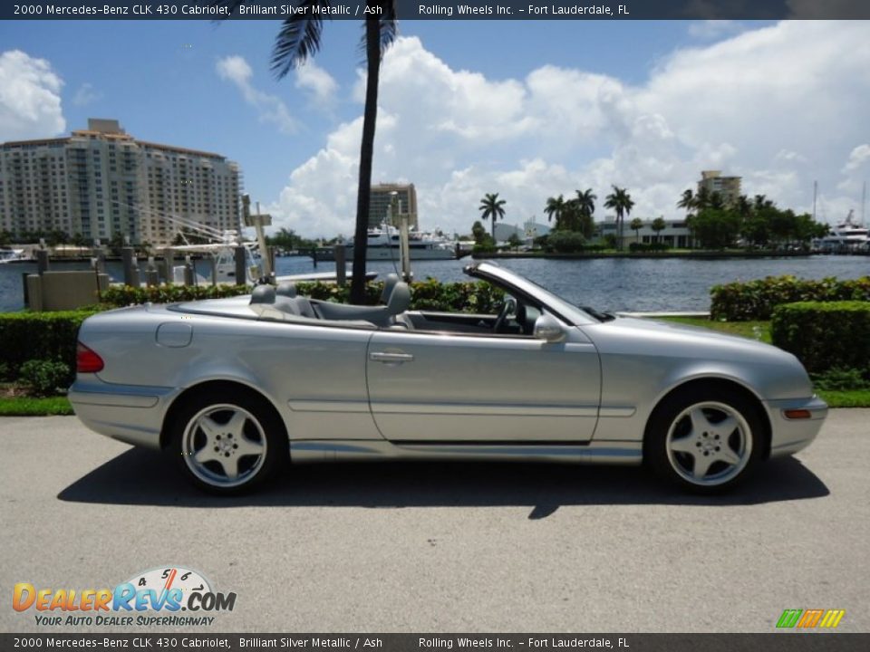 2000 Mercedes-Benz CLK 430 Cabriolet Brilliant Silver Metallic / Ash Photo #7