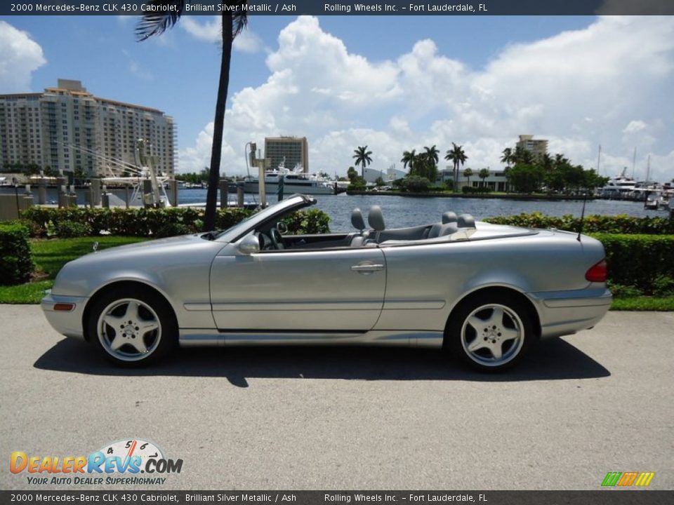 2000 Mercedes-Benz CLK 430 Cabriolet Brilliant Silver Metallic / Ash Photo #9