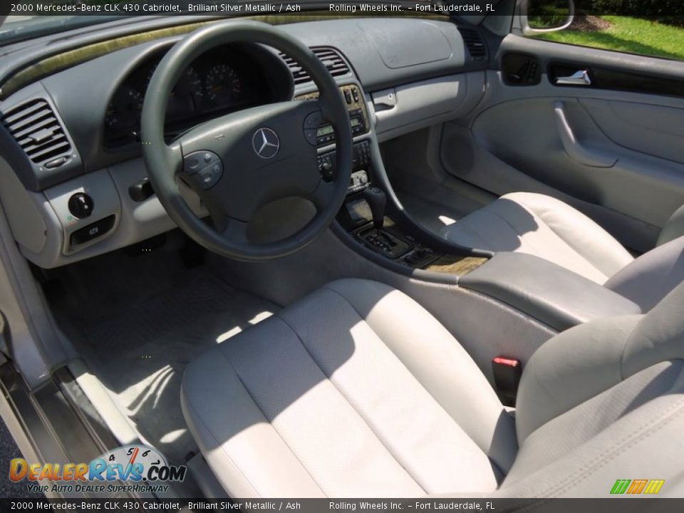 2000 Mercedes-Benz CLK 430 Cabriolet Brilliant Silver Metallic / Ash Photo #10