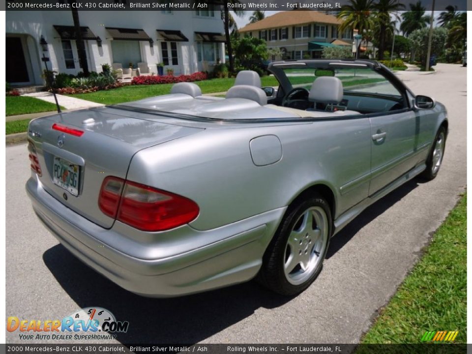 2000 Mercedes-Benz CLK 430 Cabriolet Brilliant Silver Metallic / Ash Photo #11