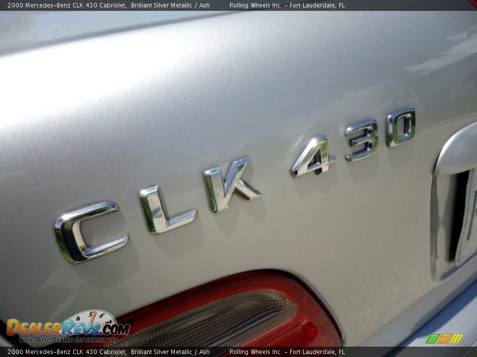 2000 Mercedes-Benz CLK 430 Cabriolet Brilliant Silver Metallic / Ash Photo #12