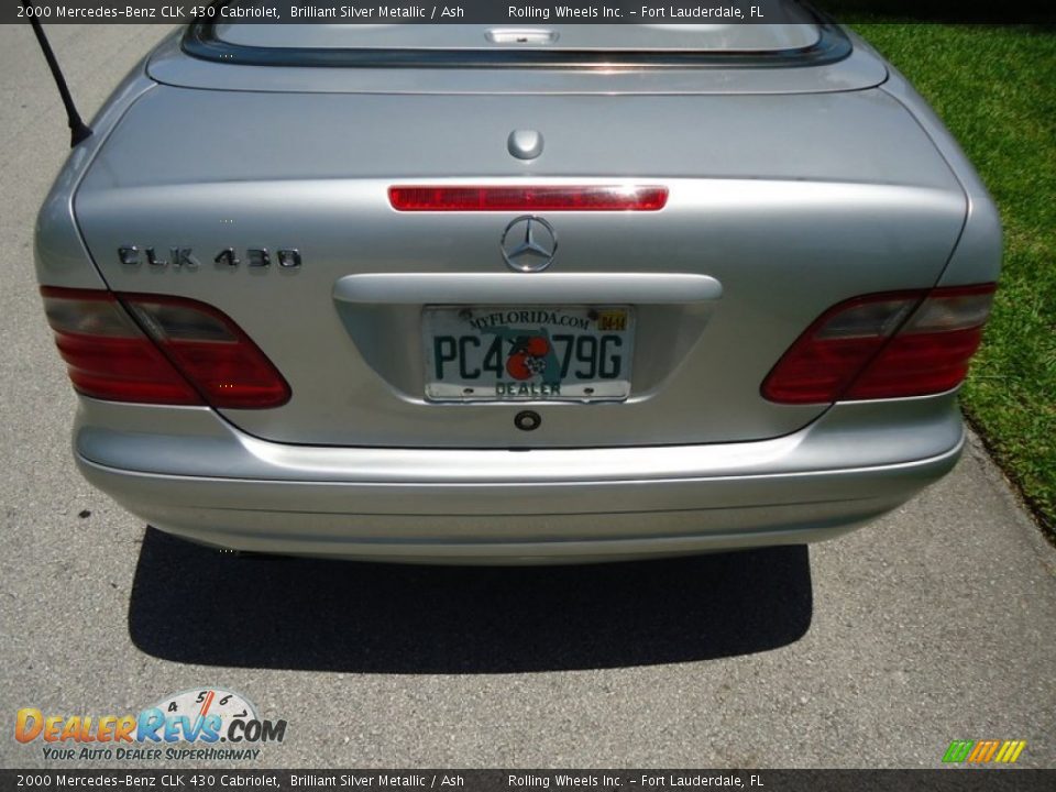 2000 Mercedes-Benz CLK 430 Cabriolet Brilliant Silver Metallic / Ash Photo #13