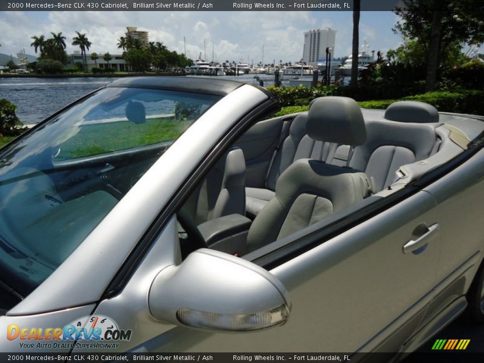 2000 Mercedes-Benz CLK 430 Cabriolet Brilliant Silver Metallic / Ash Photo #15