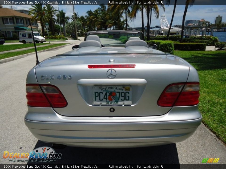 2000 Mercedes-Benz CLK 430 Cabriolet Brilliant Silver Metallic / Ash Photo #16