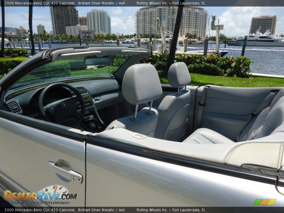 2000 Mercedes-Benz CLK 430 Cabriolet Brilliant Silver Metallic / Ash Photo #17