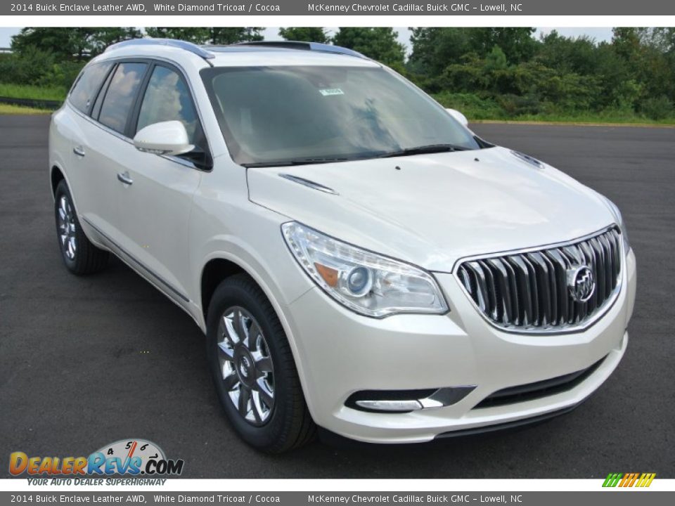 2014 Buick Enclave Leather AWD White Diamond Tricoat / Cocoa Photo #1