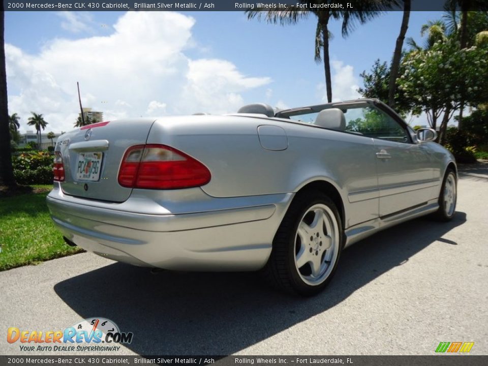 2000 Mercedes-Benz CLK 430 Cabriolet Brilliant Silver Metallic / Ash Photo #18