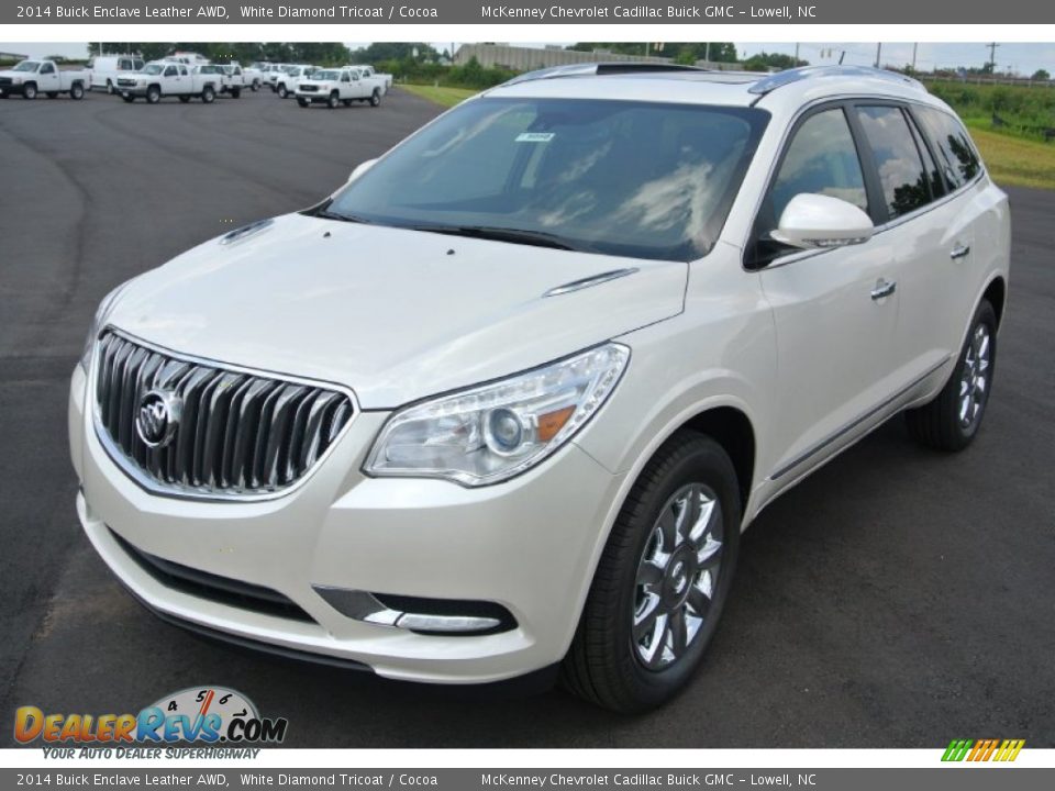 2014 Buick Enclave Leather AWD White Diamond Tricoat / Cocoa Photo #2
