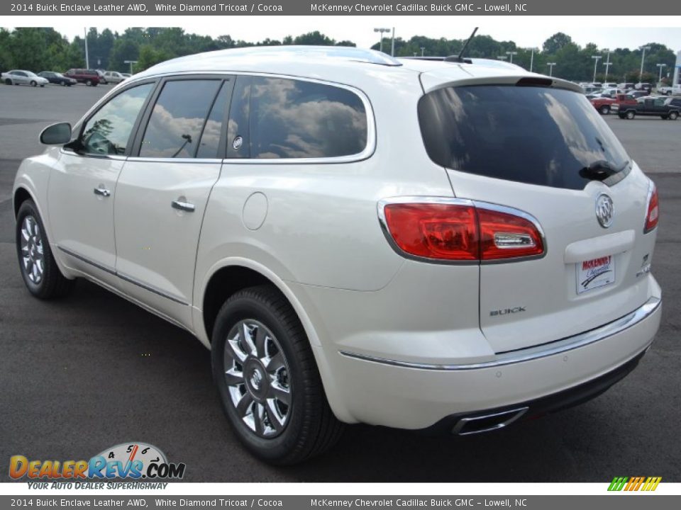 2014 Buick Enclave Leather AWD White Diamond Tricoat / Cocoa Photo #4