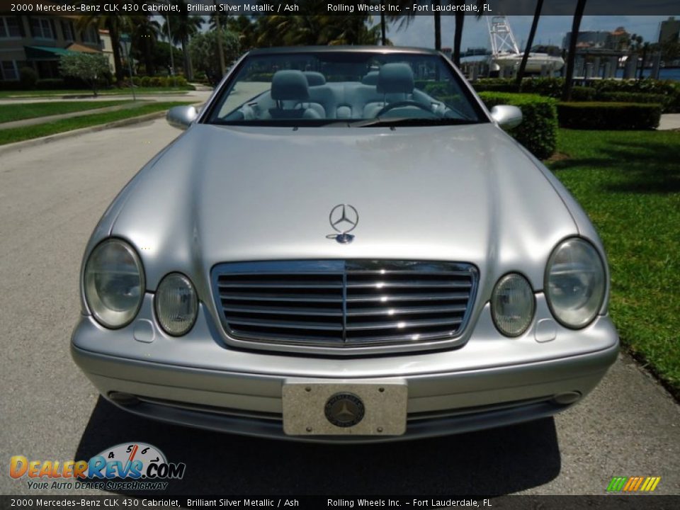 2000 Mercedes-Benz CLK 430 Cabriolet Brilliant Silver Metallic / Ash Photo #21