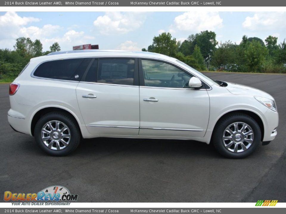 2014 Buick Enclave Leather AWD White Diamond Tricoat / Cocoa Photo #6
