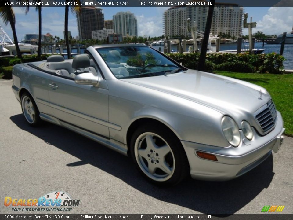 2000 Mercedes-Benz CLK 430 Cabriolet Brilliant Silver Metallic / Ash Photo #23