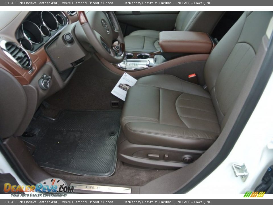 2014 Buick Enclave Leather AWD White Diamond Tricoat / Cocoa Photo #8