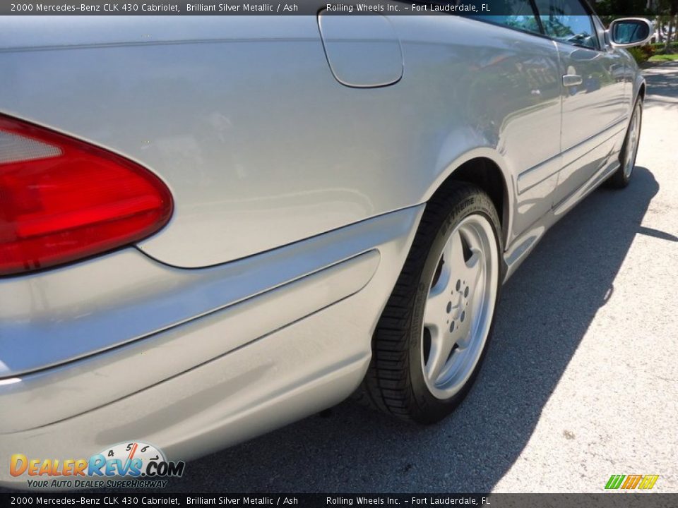 2000 Mercedes-Benz CLK 430 Cabriolet Brilliant Silver Metallic / Ash Photo #25