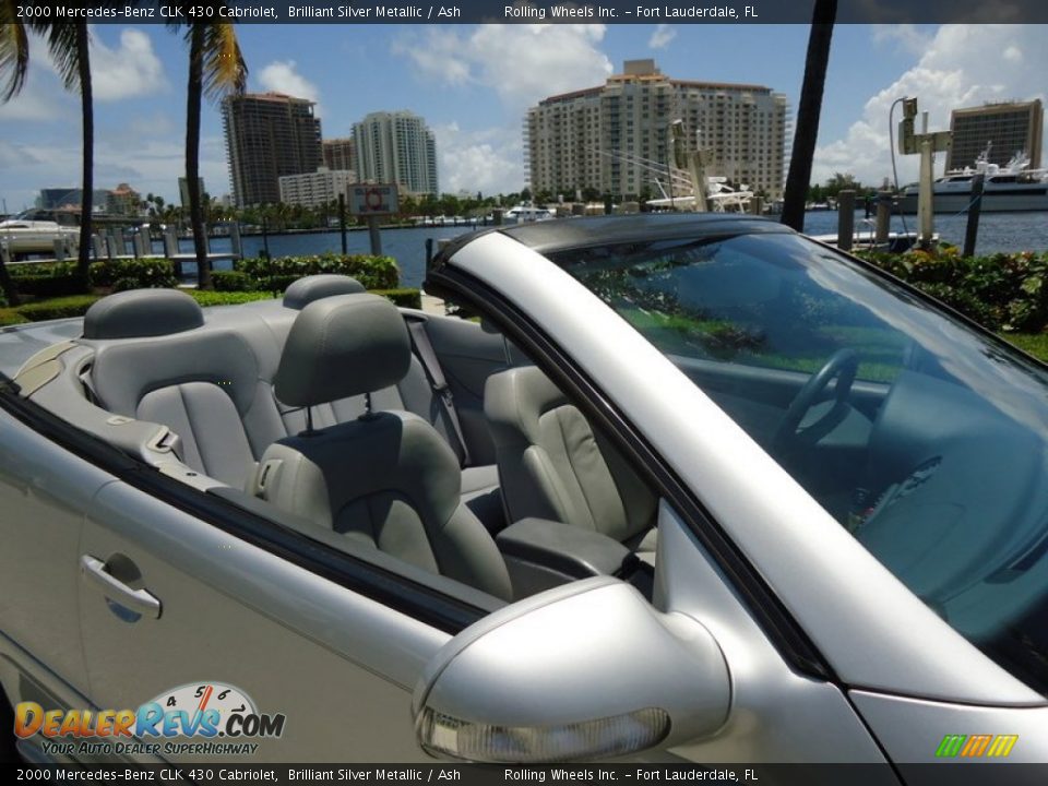 2000 Mercedes-Benz CLK 430 Cabriolet Brilliant Silver Metallic / Ash Photo #26