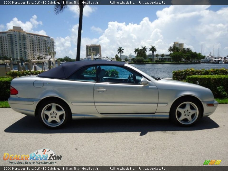 2000 Mercedes-Benz CLK 430 Cabriolet Brilliant Silver Metallic / Ash Photo #28