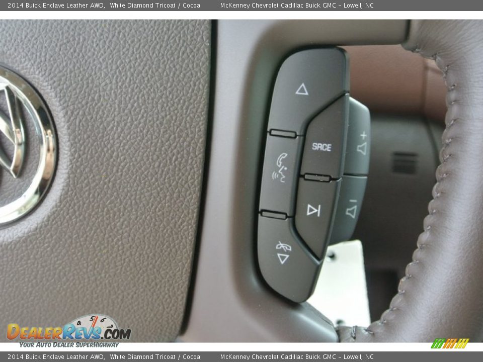 2014 Buick Enclave Leather AWD White Diamond Tricoat / Cocoa Photo #14