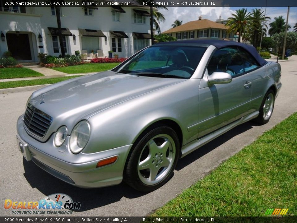 2000 Mercedes-Benz CLK 430 Cabriolet Brilliant Silver Metallic / Ash Photo #31