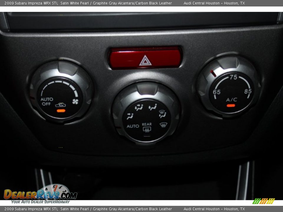 2009 Subaru Impreza WRX STi Satin White Pearl / Graphite Gray Alcantara/Carbon Black Leather Photo #18