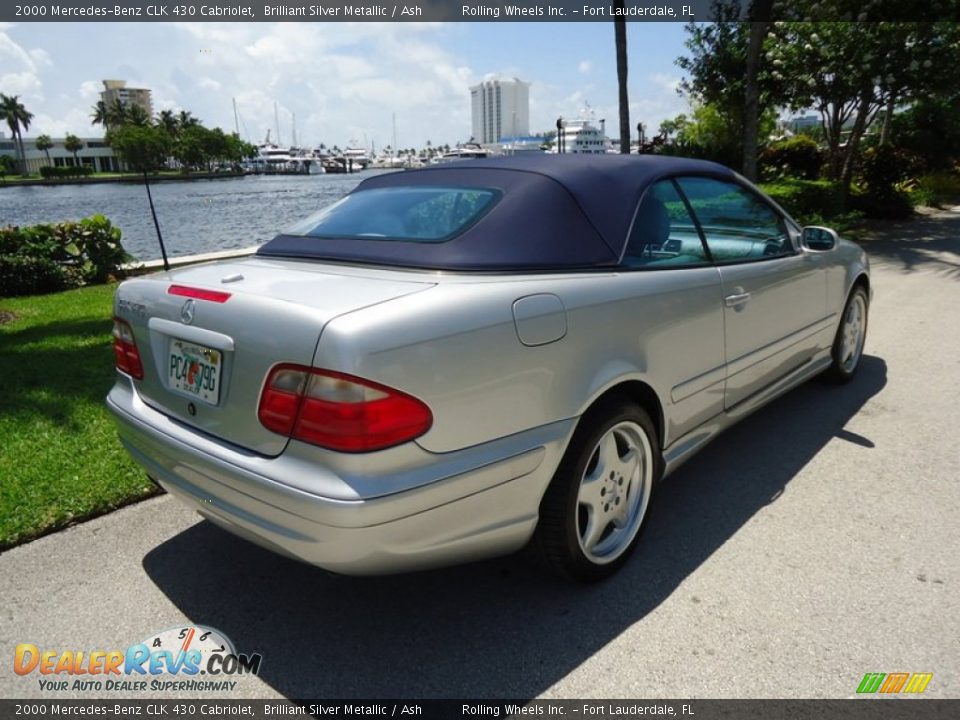2000 Mercedes-Benz CLK 430 Cabriolet Brilliant Silver Metallic / Ash Photo #32