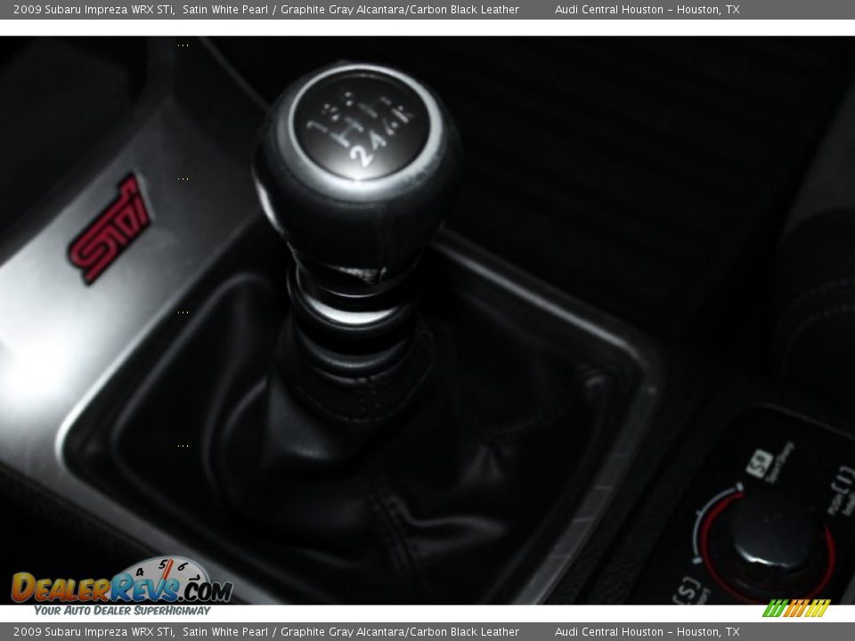 2009 Subaru Impreza WRX STi Satin White Pearl / Graphite Gray Alcantara/Carbon Black Leather Photo #19