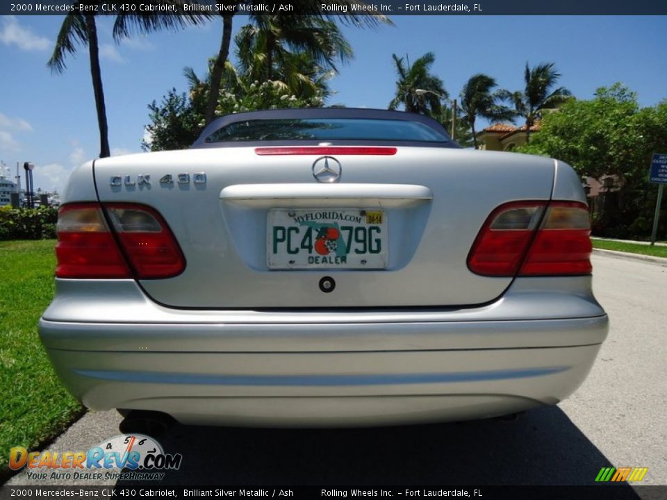 2000 Mercedes-Benz CLK 430 Cabriolet Brilliant Silver Metallic / Ash Photo #33