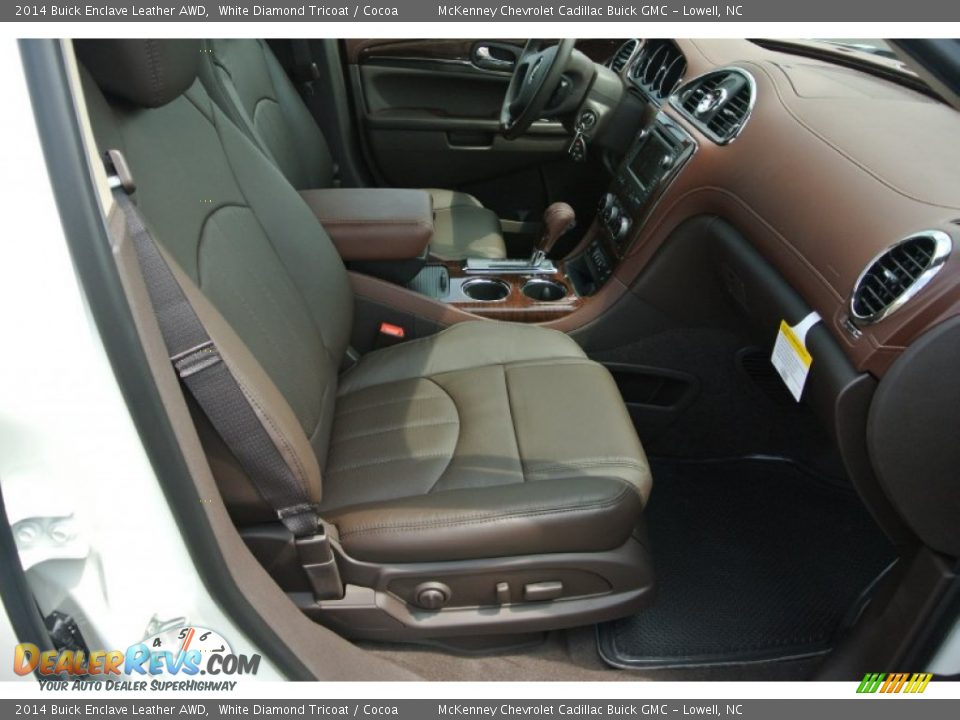 2014 Buick Enclave Leather AWD White Diamond Tricoat / Cocoa Photo #18