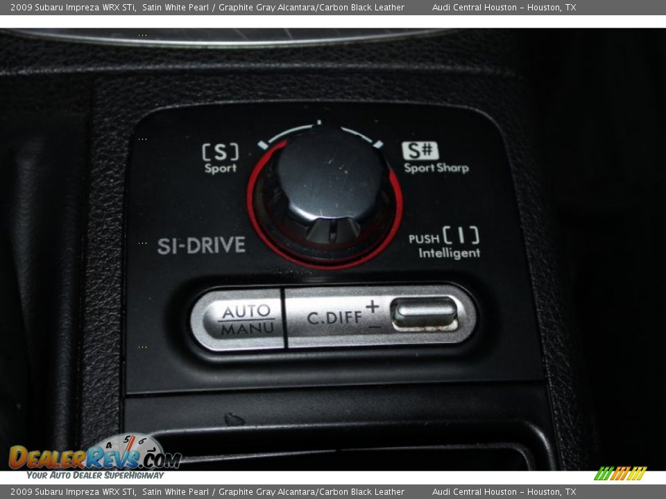 2009 Subaru Impreza WRX STi Satin White Pearl / Graphite Gray Alcantara/Carbon Black Leather Photo #20