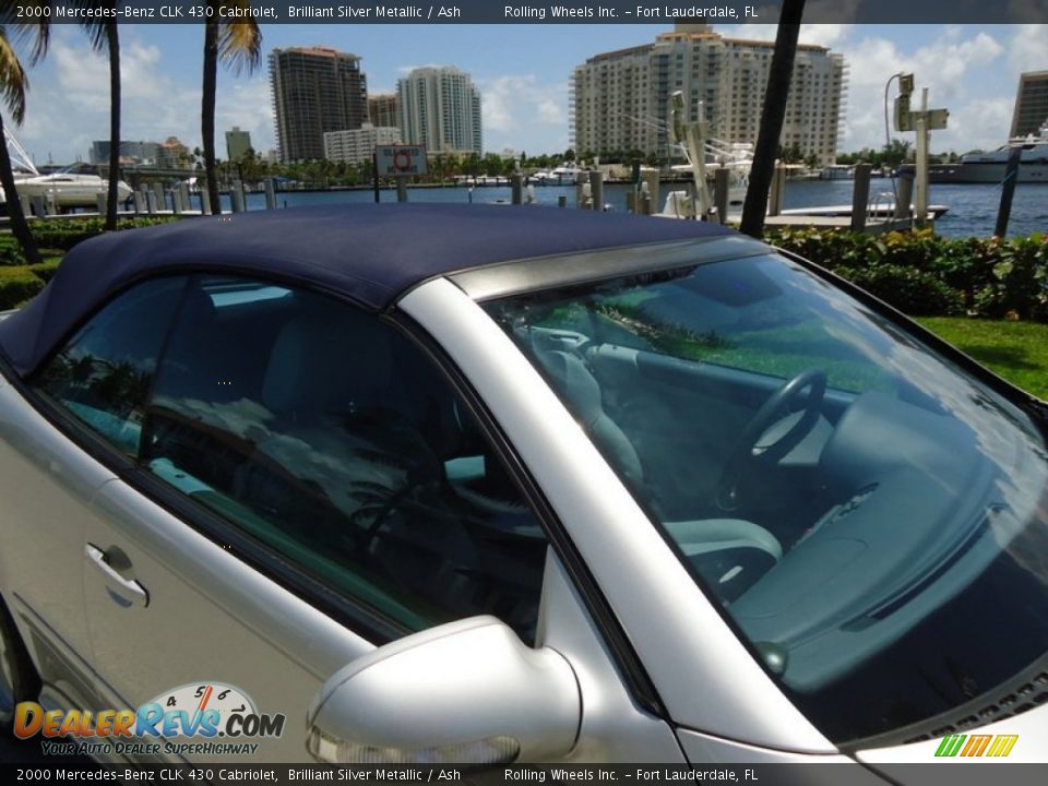 2000 Mercedes-Benz CLK 430 Cabriolet Brilliant Silver Metallic / Ash Photo #34