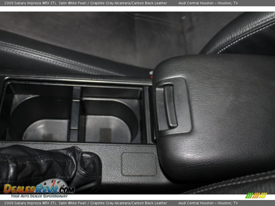 2009 Subaru Impreza WRX STi Satin White Pearl / Graphite Gray Alcantara/Carbon Black Leather Photo #21