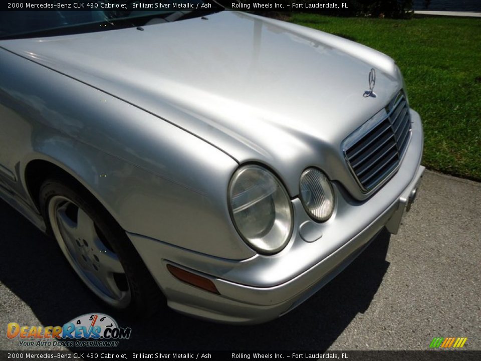 2000 Mercedes-Benz CLK 430 Cabriolet Brilliant Silver Metallic / Ash Photo #35