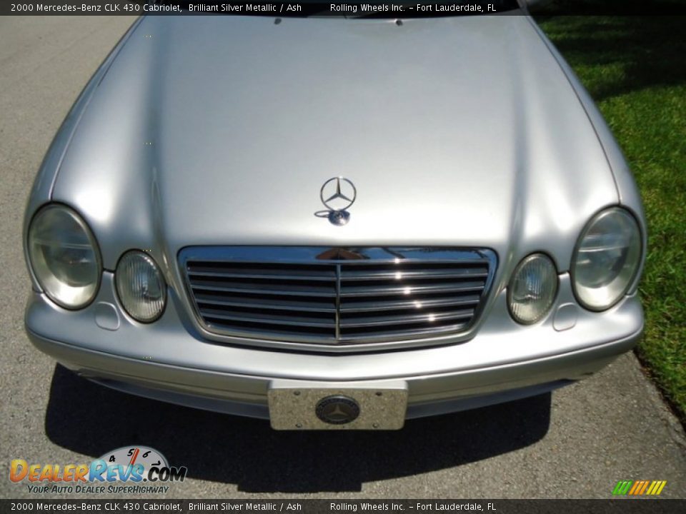 2000 Mercedes-Benz CLK 430 Cabriolet Brilliant Silver Metallic / Ash Photo #36