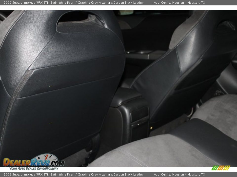 2009 Subaru Impreza WRX STi Satin White Pearl / Graphite Gray Alcantara/Carbon Black Leather Photo #24