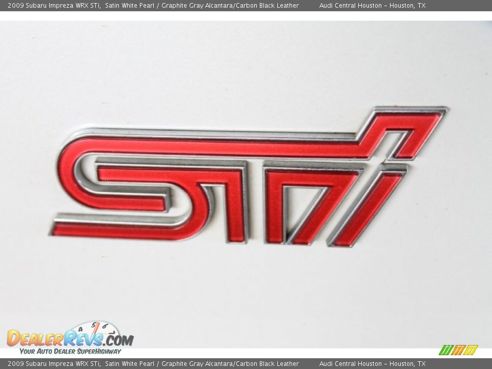 2009 Subaru Impreza WRX STi Satin White Pearl / Graphite Gray Alcantara/Carbon Black Leather Photo #27