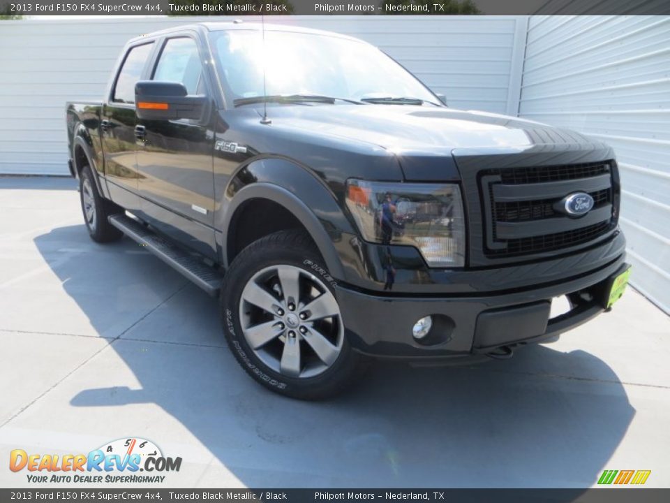 2013 Ford F150 FX4 SuperCrew 4x4 Tuxedo Black Metallic / Black Photo #2
