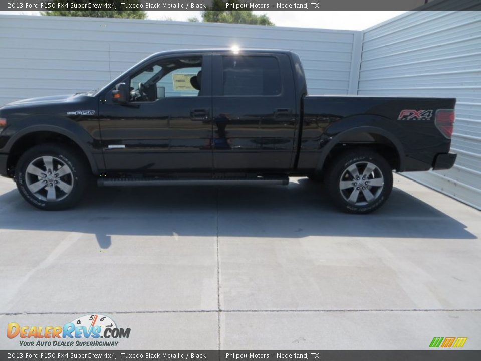 2013 Ford F150 FX4 SuperCrew 4x4 Tuxedo Black Metallic / Black Photo #9