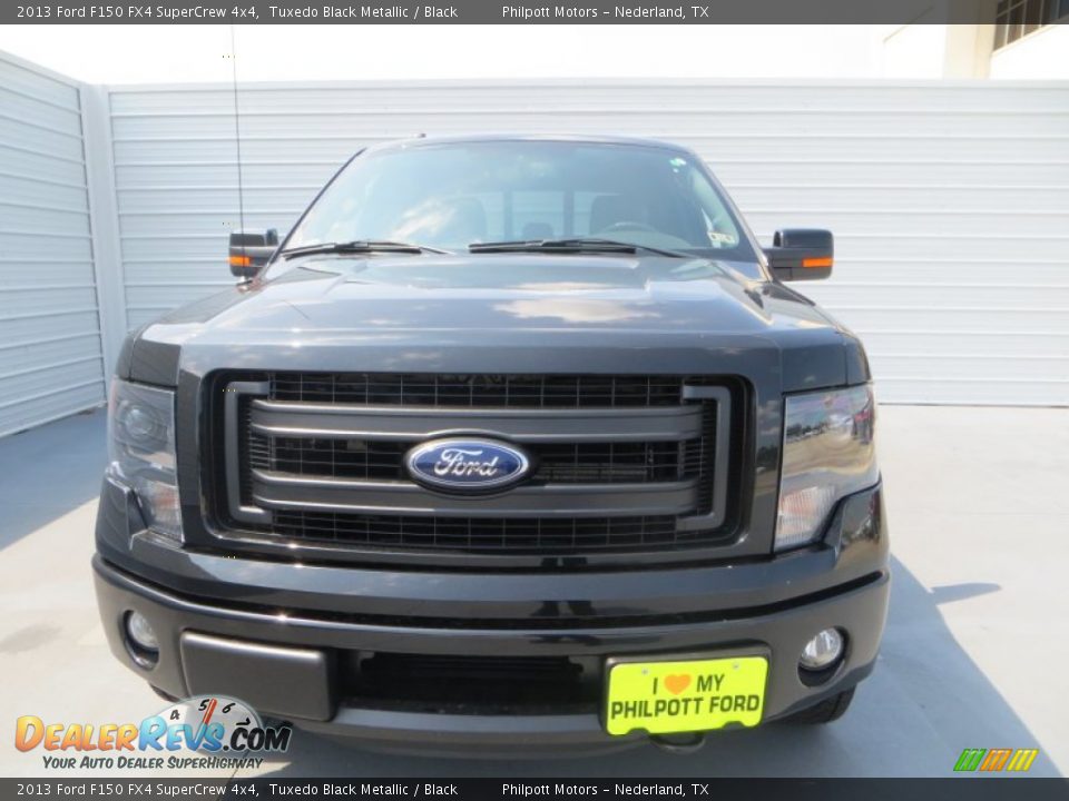 2013 Ford F150 FX4 SuperCrew 4x4 Tuxedo Black Metallic / Black Photo #11